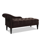 Chaise longue capitonnée à accoudoirs roulés du milieu du siècle, 64 po