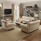 Fauteuil capitonné Chesterfield Greenwich avec clous décoratifs par iNSPIRE Q Artisan