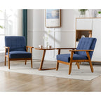 Lot de 2 fauteuils d'appoint modernes du milieu du siècle avec table d'appoint