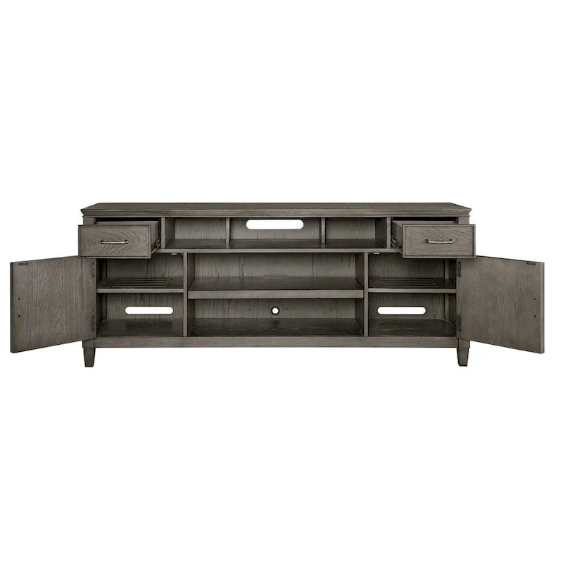 Meuble TV Origins by Alpine Newport en bois couleur pierre