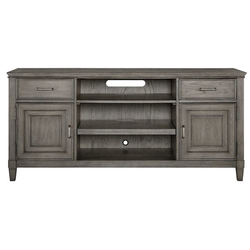 Meuble TV Origins by Alpine Newport en bois couleur pierre