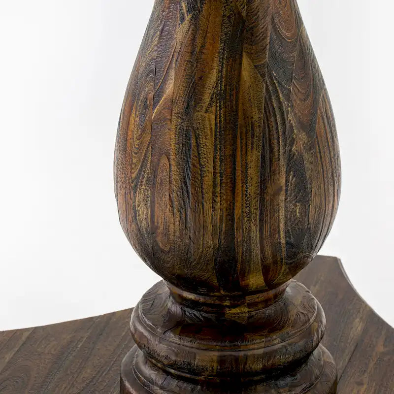 Table à manger moderne - plateau de table de cuisine rond avec base piédestal, 122x122 cm