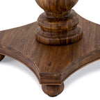 Table à manger moderne - plateau de table de cuisine rond avec base piédestal, 122x122 cm