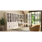 Famapy Grande Armoire de Rangement Combo Portes en Verre Armoires Modulaires