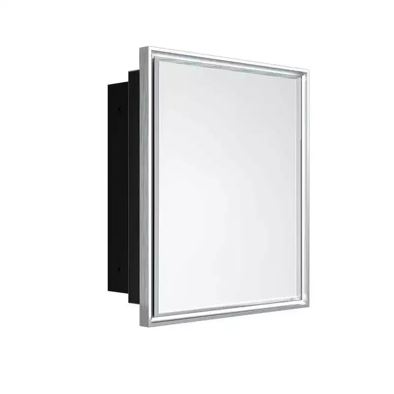 Keonjinn24 in. W x 36 in. H Metal Framed Rectangular Framed Recessed/Surface Mount Medicine Cabinet with Mirror