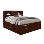 Lit huit tiroirs espresso en bois massif