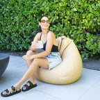 Grand Pouf Poire d'Extérieur Big Joe Teardrop, Tissu Résistant aux Intempéries, Pour Tous les Âges