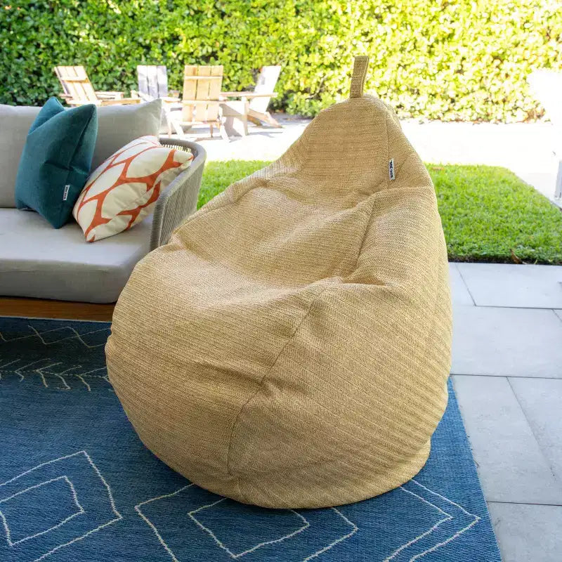 Grand Pouf Poire d'Extérieur Big Joe Teardrop, Tissu Résistant aux Intempéries, Pour Tous les Âges