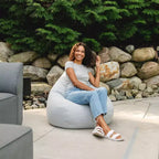 Grand Pouf Poire d'Extérieur Big Joe Teardrop, Tissu Résistant aux Intempéries, Pour Tous les Âges