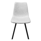 LeisureMod Markley, lot de 4 chaises de salle à manger modernes en cuir avec pieds en métal, assise rembourrée, design élégant pour cuisine, salle à manger, bureau ou salon