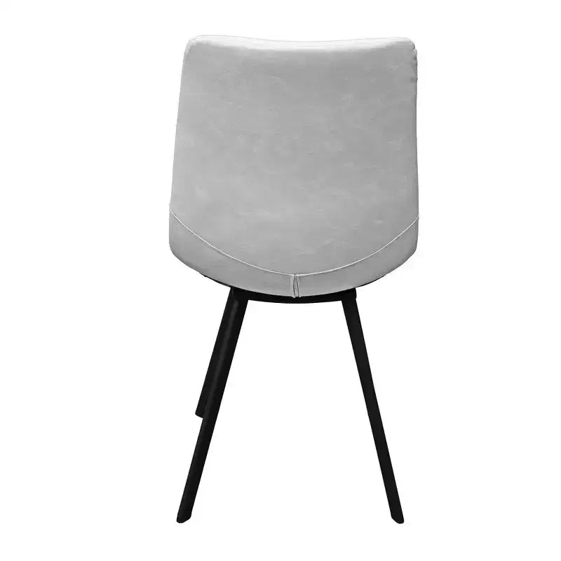 LeisureMod Markley, lot de 4 chaises de salle à manger modernes en cuir avec pieds en métal, assise rembourrée, design élégant pour cuisine, salle à manger, bureau ou salon
