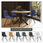 LeisureMod Markley, lot de 4 chaises de salle à manger modernes en cuir avec pieds en métal, assise rembourrée, design élégant pour cuisine, salle à manger, bureau ou salon