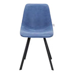 LeisureMod Markley, lot de 4 chaises de salle à manger modernes en cuir avec pieds en métal, assise rembourrée, design élégant pour cuisine, salle à manger, bureau ou salon