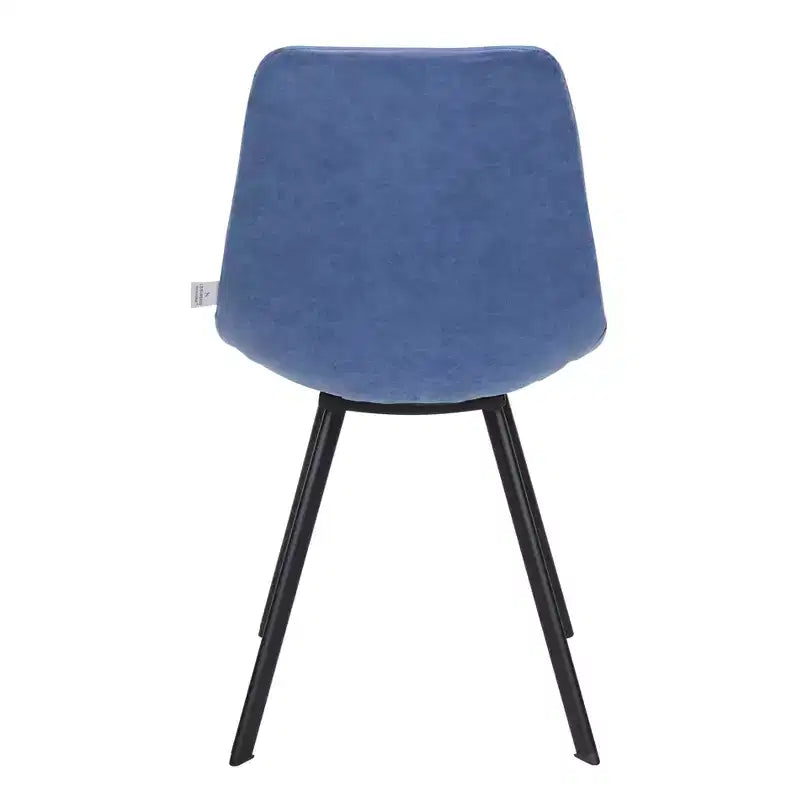LeisureMod Markley, lot de 4 chaises de salle à manger modernes en cuir avec pieds en métal, assise rembourrée, design élégant pour cuisine, salle à manger, bureau ou salon