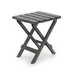 Camco Adirondack Petite Table d'appoint Pliante Portable d'extérieur de Camping, Résistante aux intempéries, Antirouille et Durable en Plastique pour Utilisation Intérieure et Extérieure, Sauge (Lot de 2)