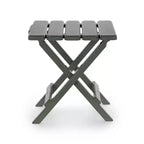 Camco Adirondack Petite Table d'appoint Pliante Portable d'extérieur de Camping, Résistante aux intempéries, Antirouille et Durable en Plastique pour Utilisation Intérieure et Extérieure, Sauge (Lot de 2)