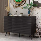 Famapy 47.2 Bahut au design moderne, buffet noir, console de décoration intérieure en bois