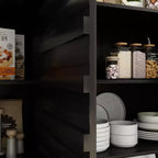 Famapy 47.2 Bahut au design moderne, buffet noir, console de décoration intérieure en bois