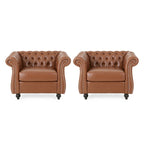 Fauteuils club traditionnels Chesterfield Silverdale (lot de 2) par Christopher Knight Home