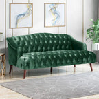 Canapé Adelia en velours capitonné style moderne glamour de Christopher Knight Home