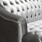 Canapé Adelia en velours capitonné style moderne glamour de Christopher Knight Home