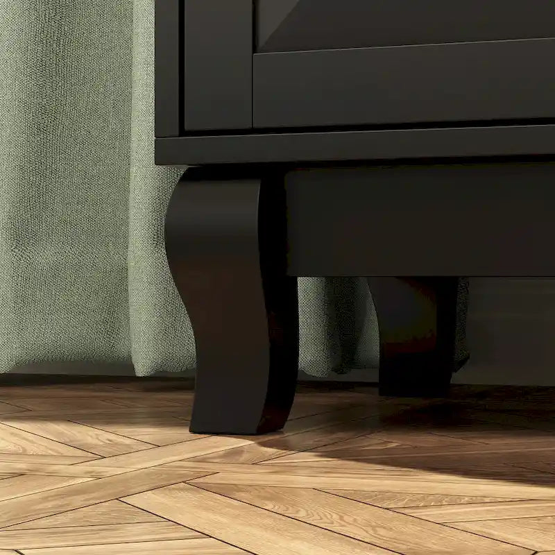 Table de chevet, commode à 5 tiroirs, bahut, armoire de rangement haute