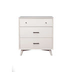 Commode basse 3 tiroirs en bois, milieu de siècle