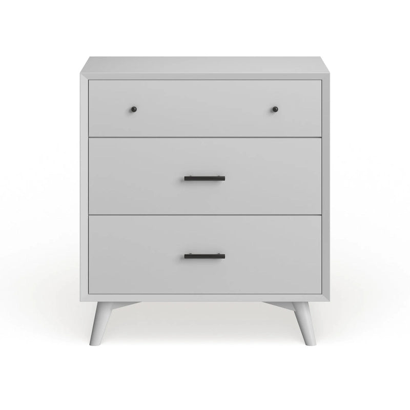Commode basse 3 tiroirs en bois, milieu de siècle