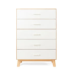 Commode 5 tiroirs, blanche