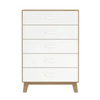 Commode 5 tiroirs, blanche