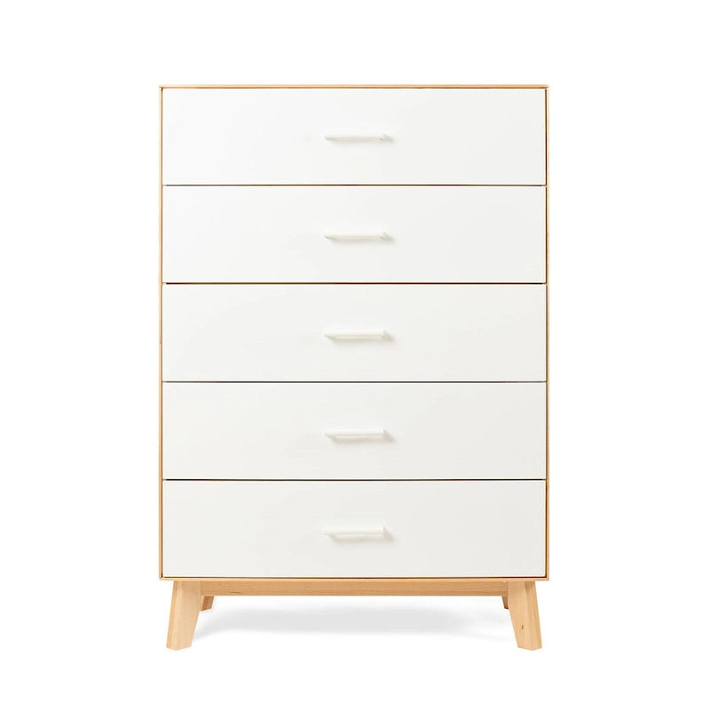Commode 5 tiroirs, blanche