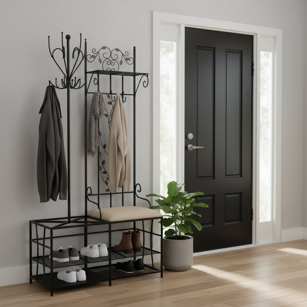 Porte-manteau et banc de rangement Foxtail