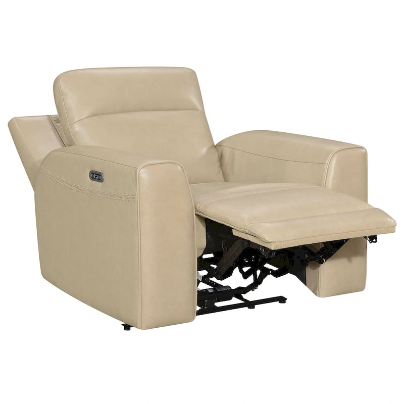 Fauteuil inclinable électrique en cuir pleine fleur