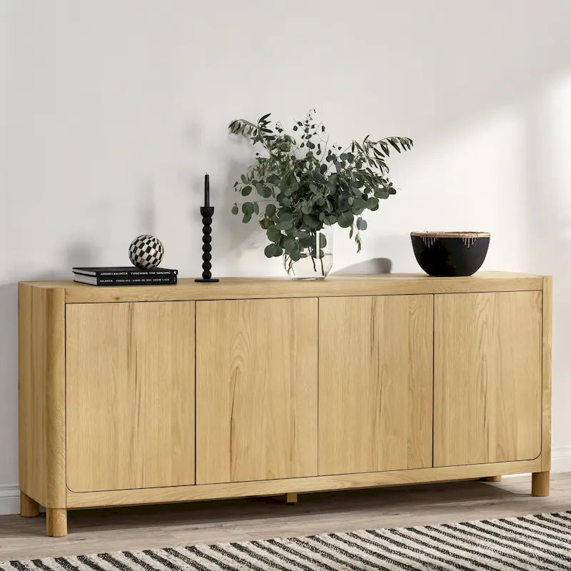 Buffet chêne 4 portes - 80Lx22Px33H