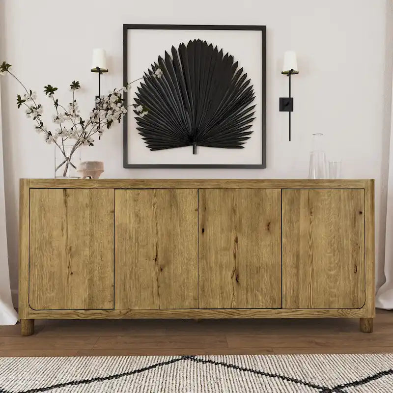 Buffet chêne 4 portes - 80Lx22Px33H