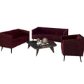 Ensemble de salon 3 pièces en velours côtelé CraftPorch moderne et glamour