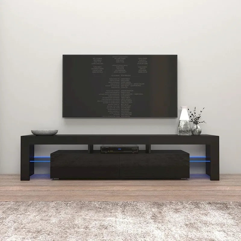 Meuble TV moderne de 200 cm avec LED 16 couleurs