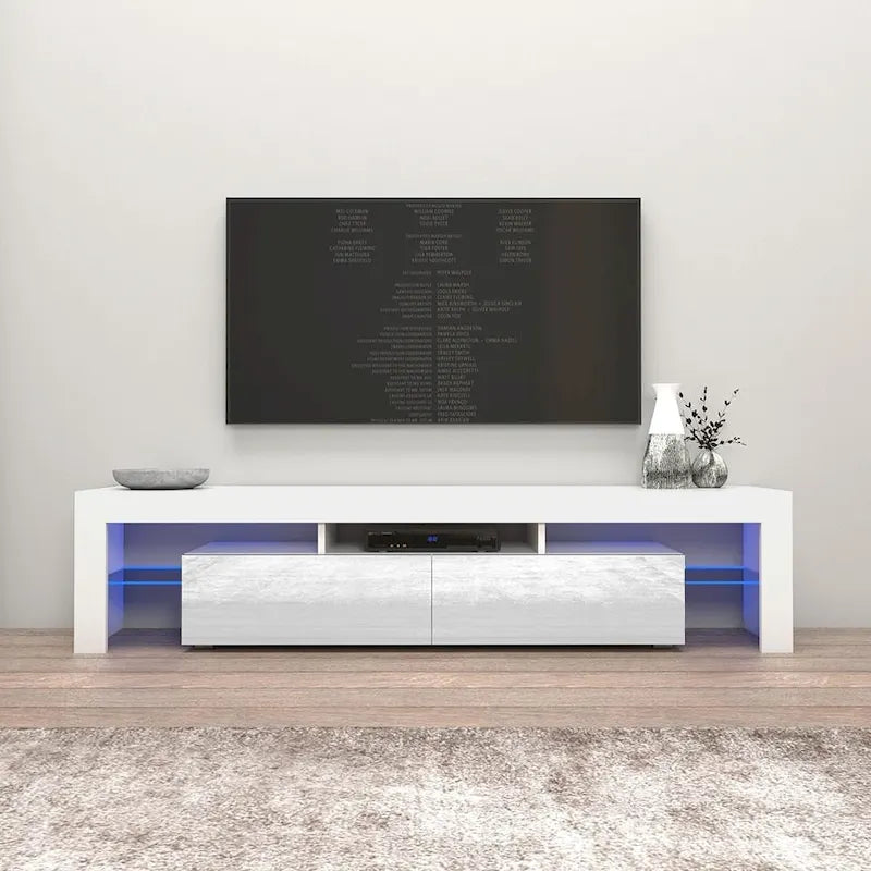 Meuble TV moderne de 200 cm avec LED 16 couleurs