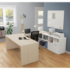Bureau en U Bestar i3 Plus avec deux tiroirs