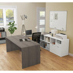 Bureau en U Bestar i3 Plus avec deux tiroirs