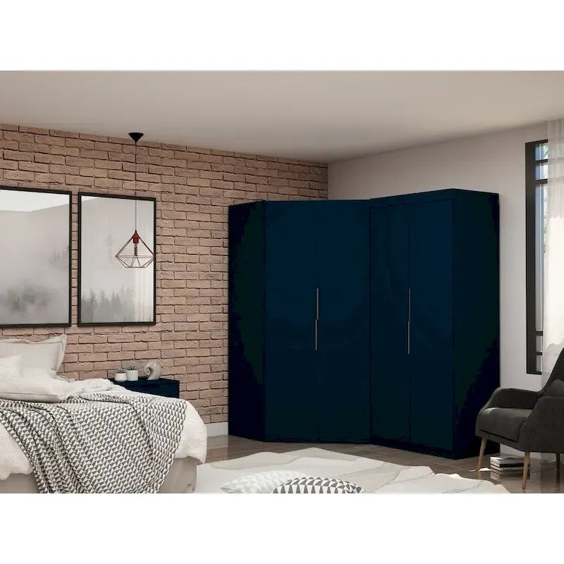 Ensemble de 2 armoires d'angle modulables modernes Mulberry 3.0