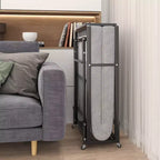 Lit pliant avec matelas, Lits d'appoint portables avec 4 roues, Matelas en mousse et cadre en métal, Lit roulant gain de place de la taille d'un lit de camp pour chambre d'amis à la maison