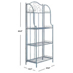 SAFAVIEH Bryn Étagère de boulanger d'extérieur victorienne en fer forgé à 4 niveaux - 63,5 cm l x 38,1 cm P x 160 cm H - 25L x 15P x 63H