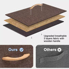 Crestlive Products Commode à 9 tiroirs en tissu extra large pour chambre à coucher, tour de rangement de vêtements avec cadre en acier robuste, plateau en bois, tiroirs faciles à tirer, poignées en bois