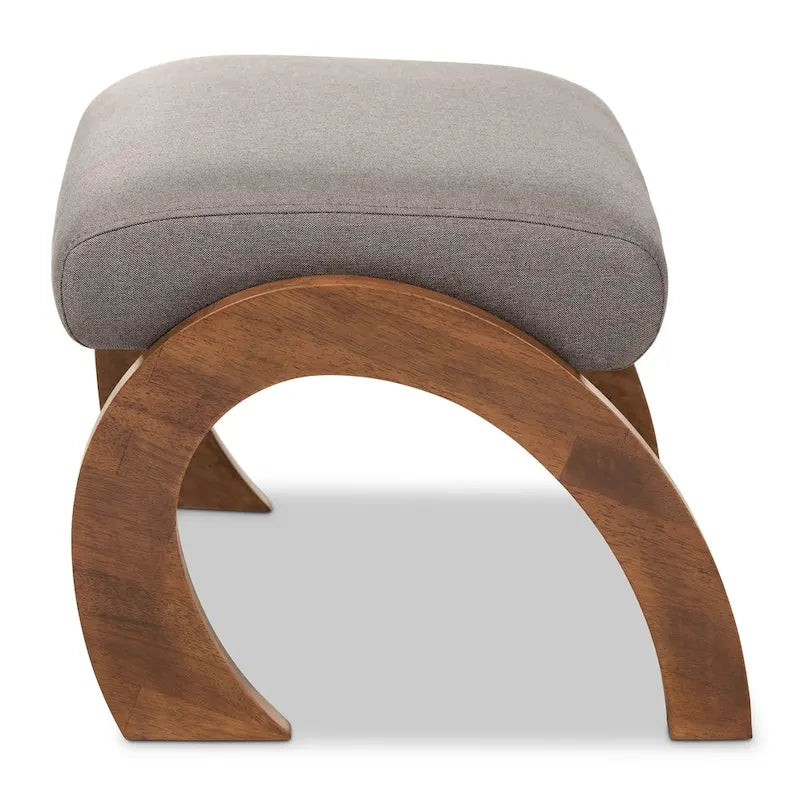 Pouf contemporain en tissu d'ameublement