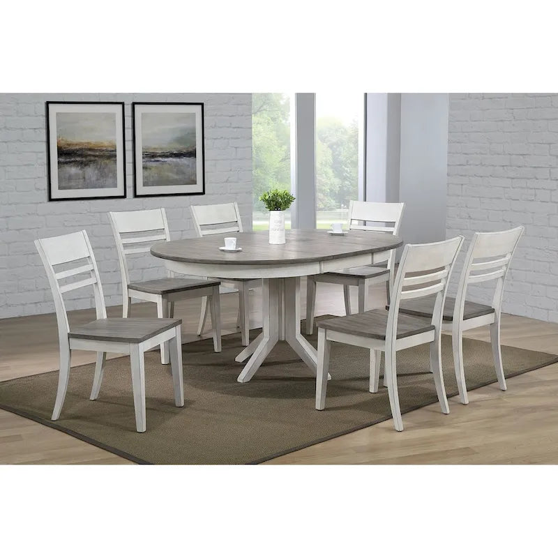 The Gray Barn Avalon 7-piece Dining Set in Ash and Stormy White