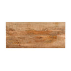 Console Cabinet en Bois de Mangue Style Ferme Artisanale avec 2 Tiroirs et 2 Portes de Rangement, 39 Pouces, Marron Rustique
