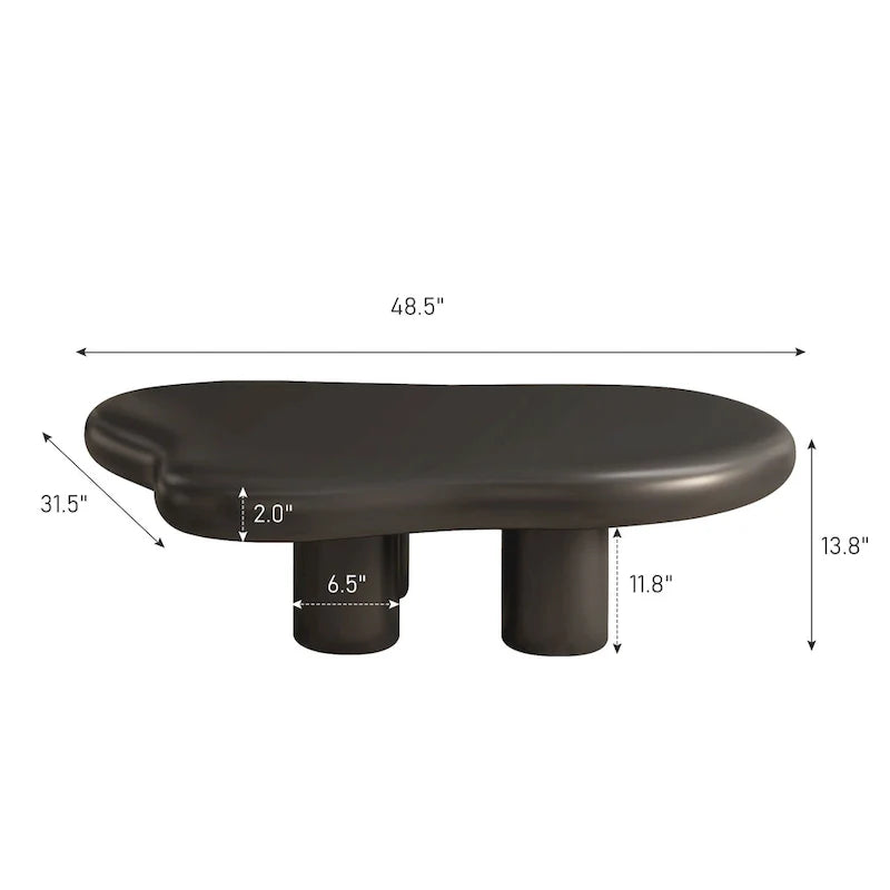 48,5 Table Basse Moderne Forme Nuage 4 Pieds
