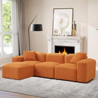 Canapé modulable en forme de L, combinaison DIY, canapé rembourré 3 places avec méridienne pour salon