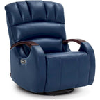 Fauteuil inclinable, pivotant et berçant électrique en similicuir avec appuie-tête réglable pour chambre de bébé, PR616